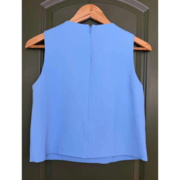 NWT Veronica Beard Blue Sky Drexley Cropped Boxy Workwear Top Vest Size 0 XS - Picture 5 of 7